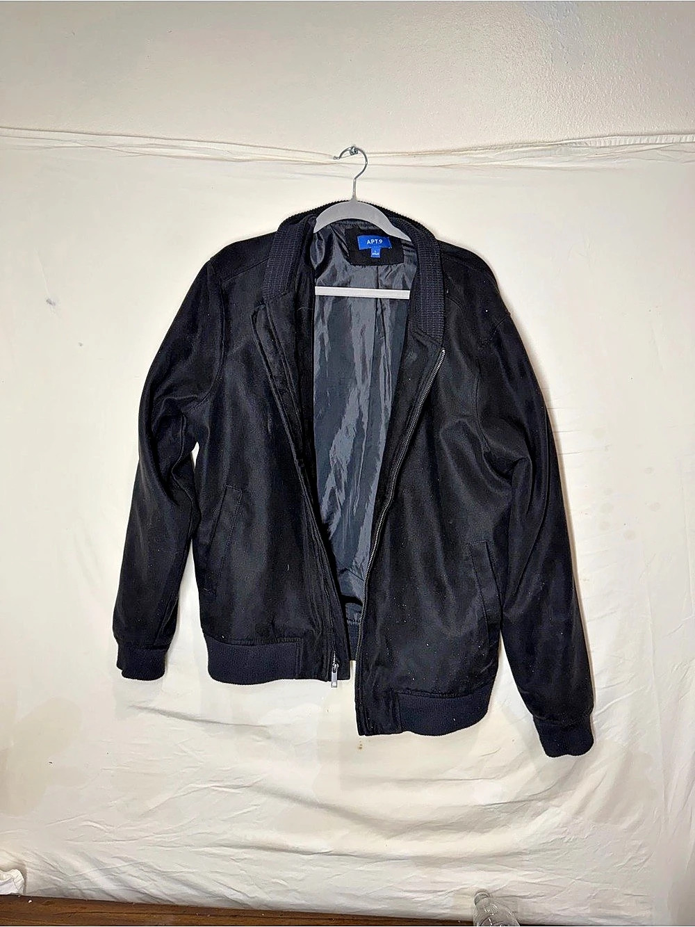 APT.9 Men's Black Bomber Jacket